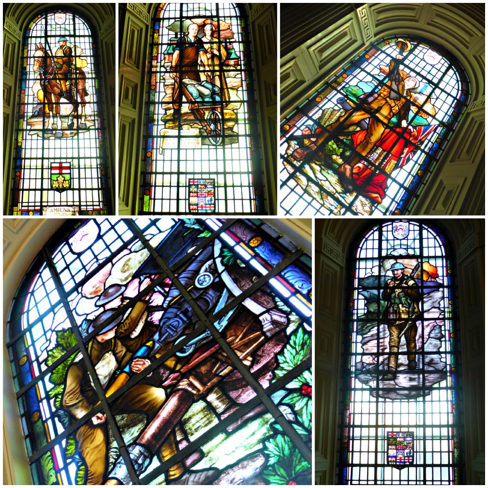 Stained Glass Windows Depicting Battles from WWI in Kingston's City Hall