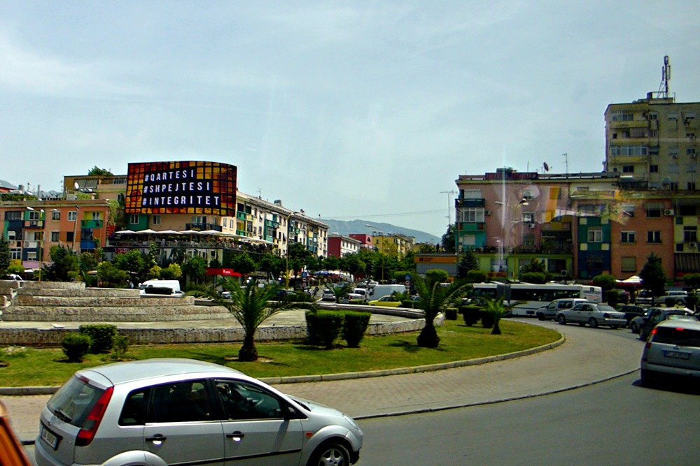 Bright, colorful, and oh so busy are the streets of Tirana, the capital of Albania. {www.onetripatatime.com}