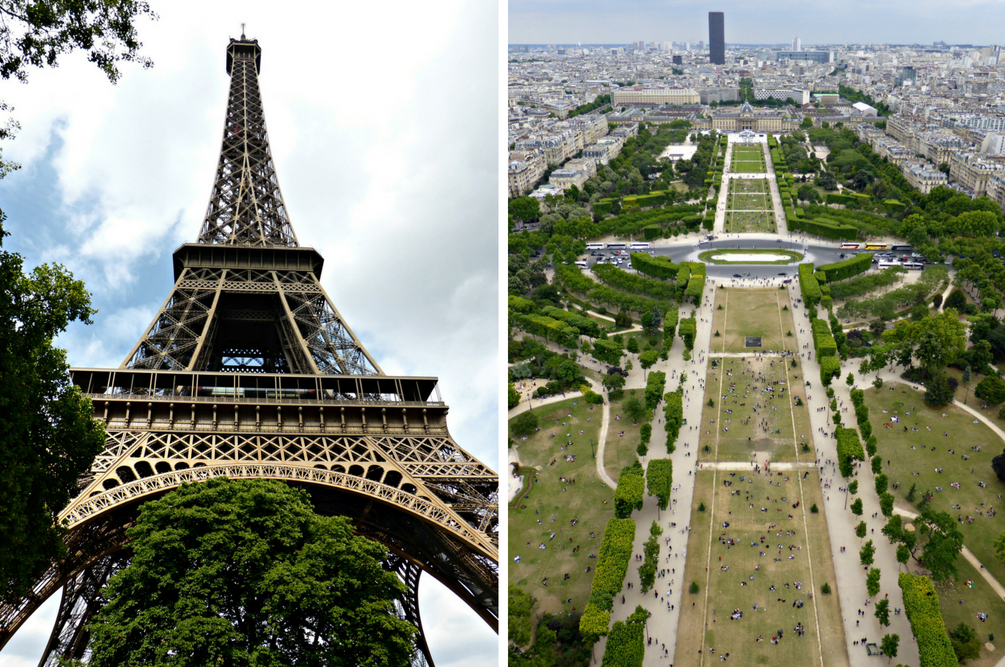 Eiffel Tower and the View of the Champs de Mars from the Eiffel Tower