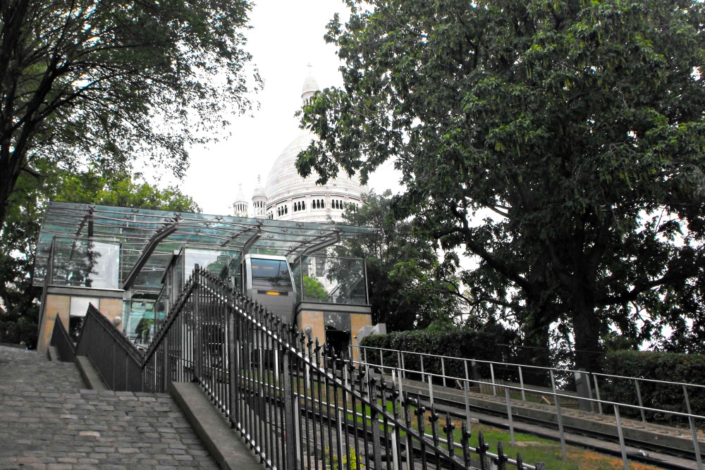 Montmartre funicular to ride to the top of the hill