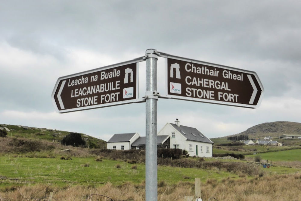 Stone Forts sign in Ireland