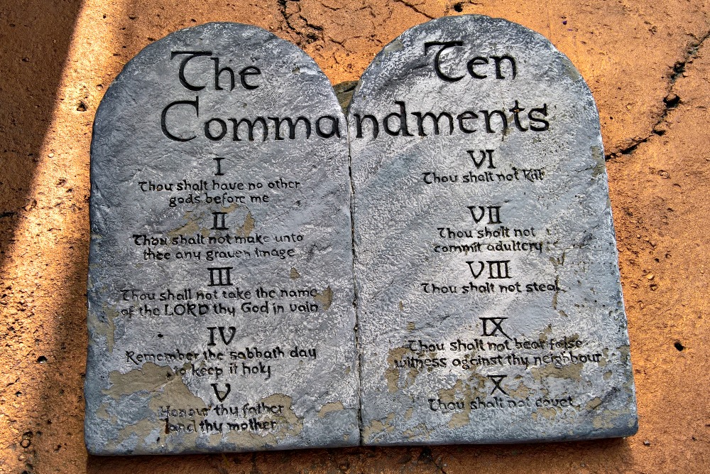 Ten Commandments tablets from Holyland Experience