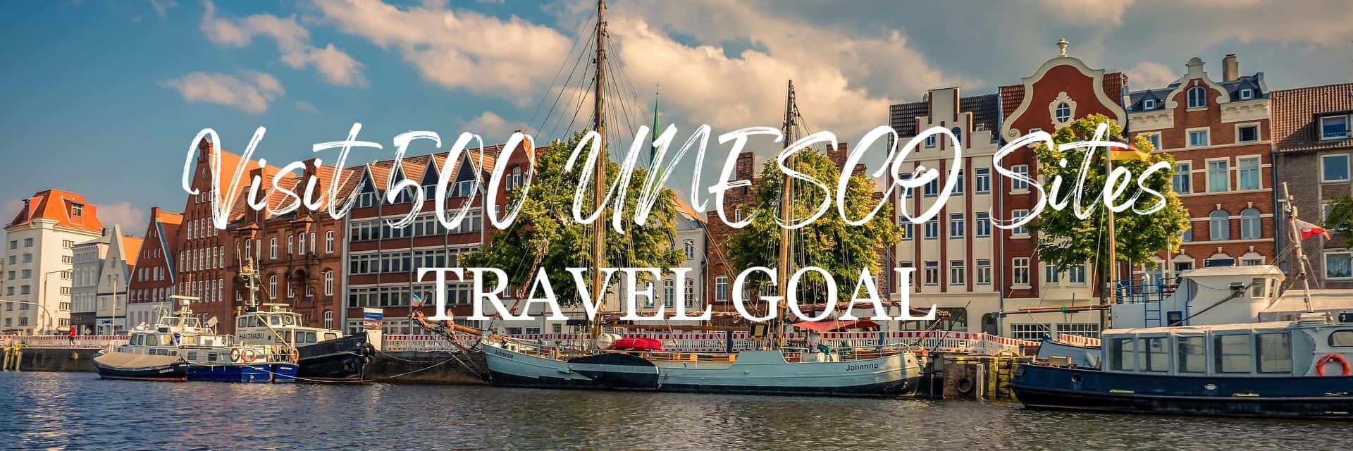 Header image that says "Destinations" with a photo of a hiking trail along a stream in the mountains.